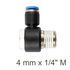 Swivel Elbow Pu 4mm X 1/4' M